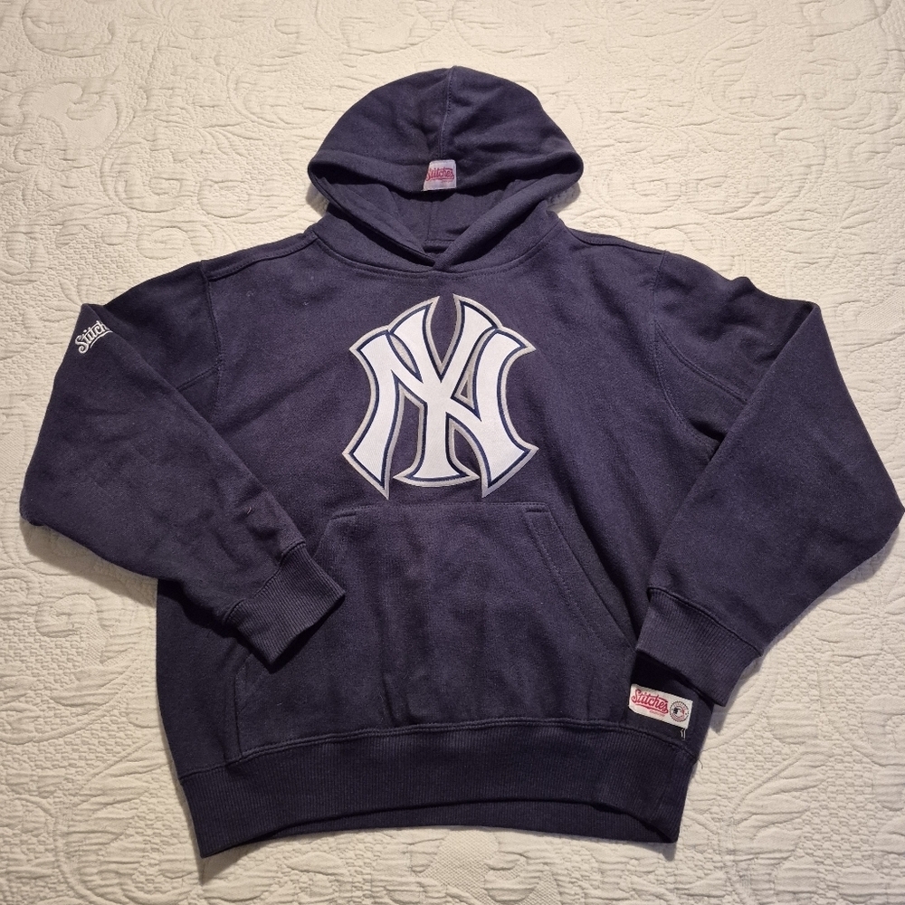 Stitches boys size small New York Yankees navy hoodie VGUC